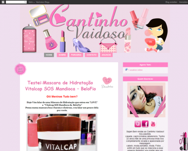 Blog Cantinho Vaidoso